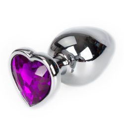Bejewelled Purple Heart Jewelled Butt Plug