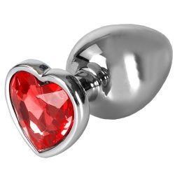 Bejewelled Red Heart Jewelled Butt Plug