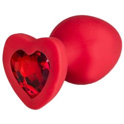 Bejewelled Red Heart Jewelled Butt Plug
