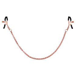Bondara Pink Kink Rose Gold Chain Nipple Clamps