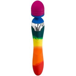 Bondara Pride Rainbow 14 Function 2-in-1 Wand And G-Spot Vibrator
