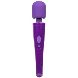 Bondara Purple Glitter 10 Function Rechargeable Wand Vibrator