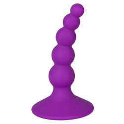 Bondara Purple Silicone Beaded Butt Plug