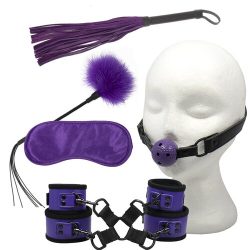 Bondara Purple Tie and Tease Bondage Set