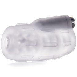 Bondara Silver Bullet Clear Vibrating Masturbator - 3.5 Inch