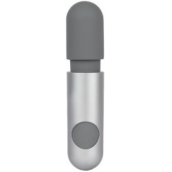 Bondara Silver Silicone 10 Function Rechargeable Mini Wand Vibe