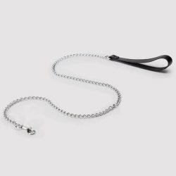 DOMINIX Deluxe Leather Handle Chain Lead