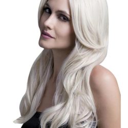 Fever Long Blonde Wavy Wig with Centre Parting