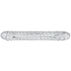 Glacier Glass Clear Double Ended Dildo - 11.5 Inch