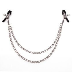 Heavy Metal Stainless Steel Double Chain Nipple Clamps