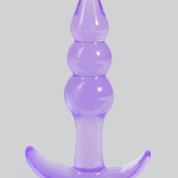 Jelly Rancher Rippled Pleasure Butt Plug with T-Bar 4 Inch