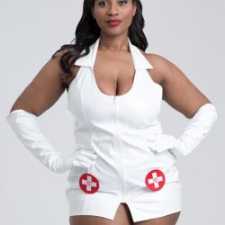 Lovehoney Fantasy Plus Size Naughty PVC Nurse Costume