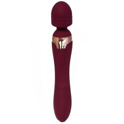 Mon Amour Burgundy Rose Gold 14 Function Wand and G-Spot Vibrator