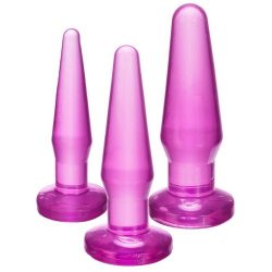 Set of 3 Training Butt Plugs - Purple
