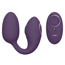 VIVE Aika Purple 10 Function Remote Control Dual Action Love Egg